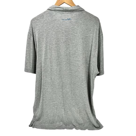 Travis Mathew Polo Shirt Mens XXL SOFT Gray Blue Short Sleeve Golf Classic - Picture 4 of 9